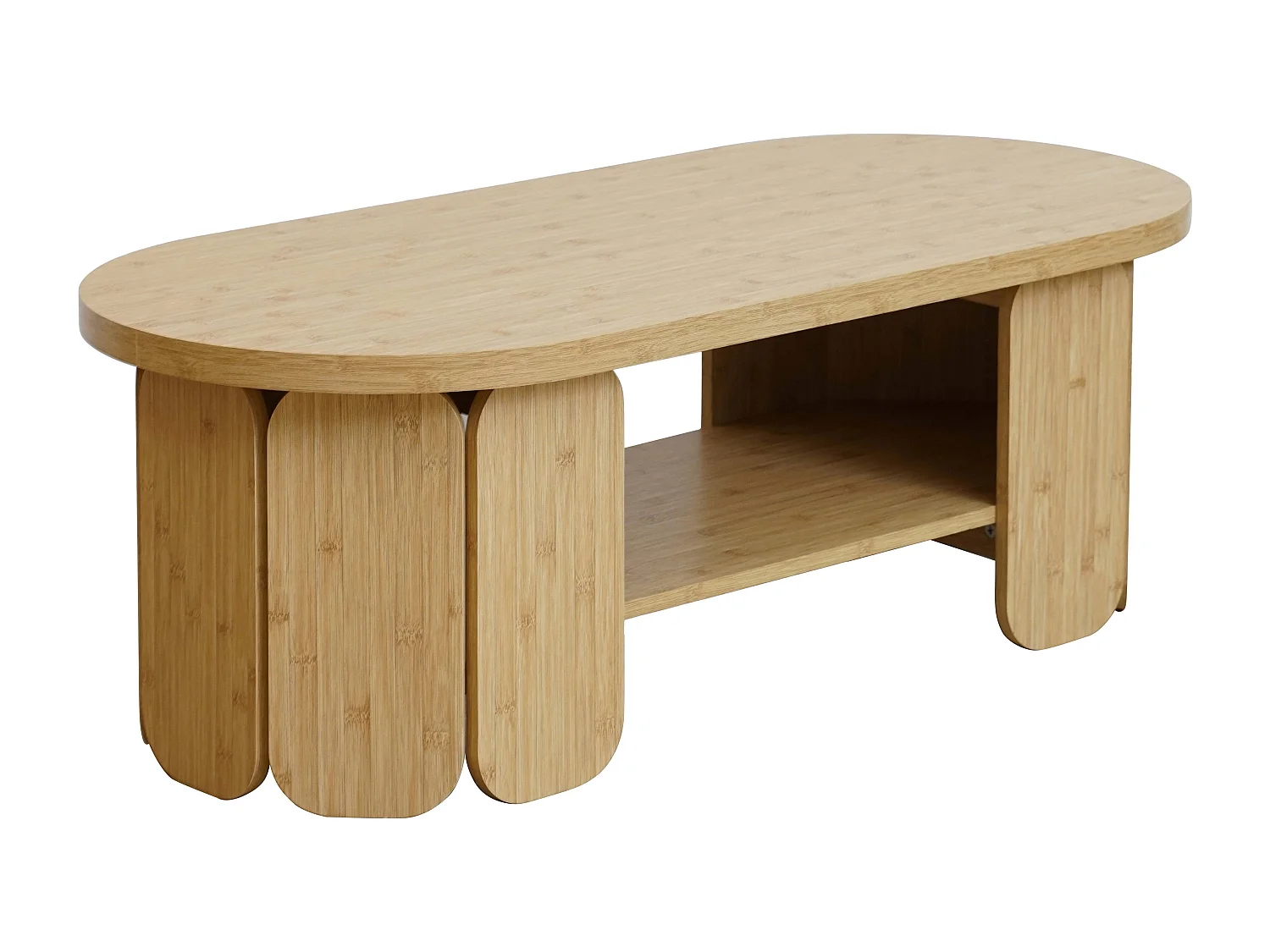 Salontafel van MDF met melamine-effect in beige hout