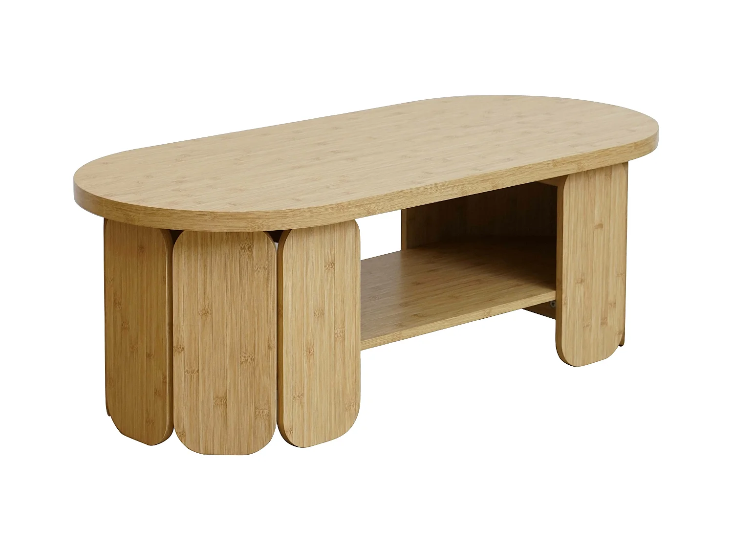 Table basse en MDF effet bois beige