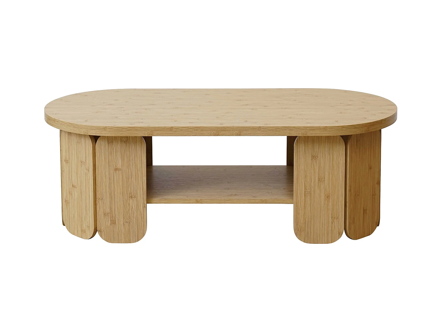 Table basse en MDF effet bois beige