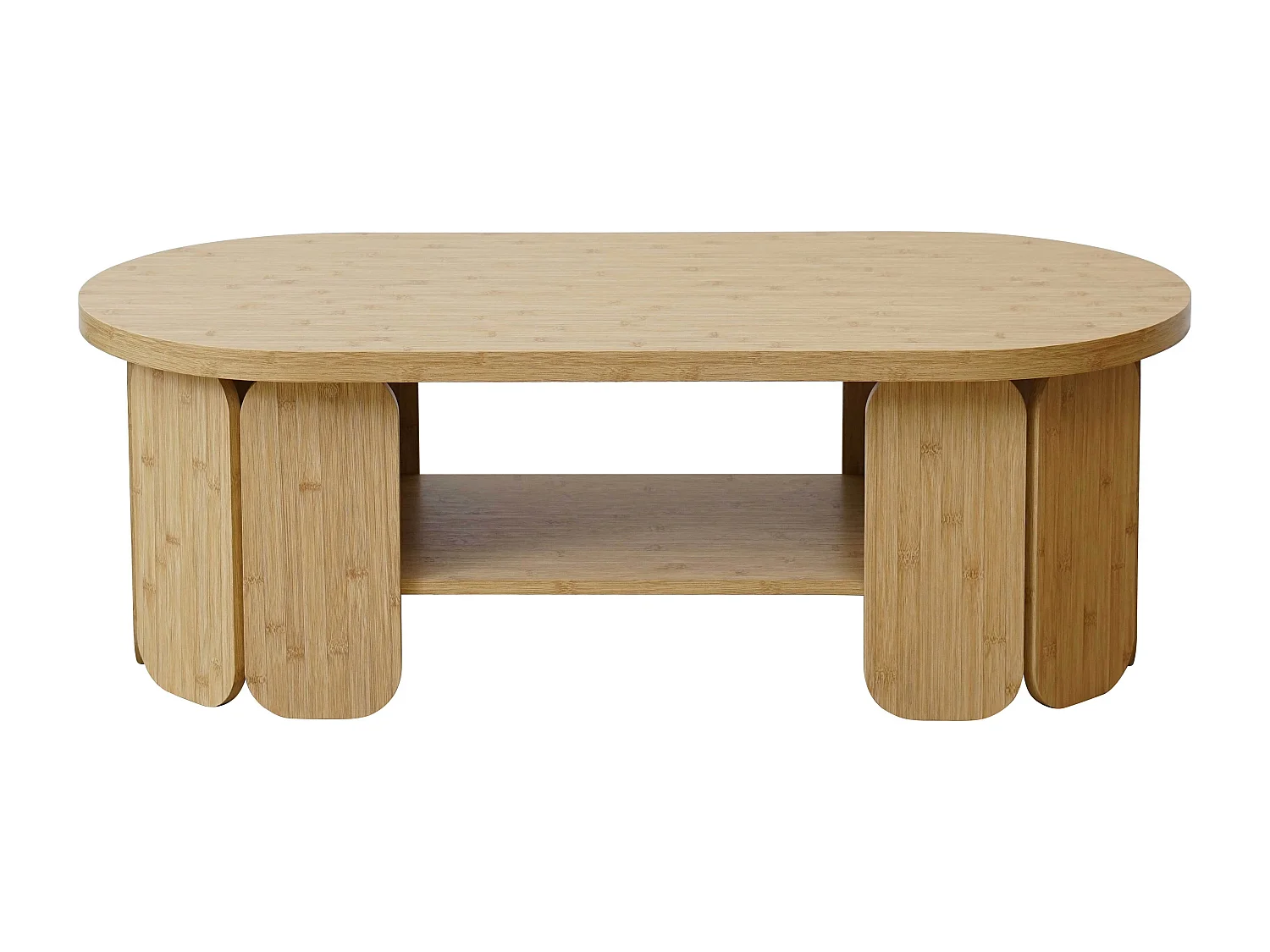 Table basse en MDF effet bois beige