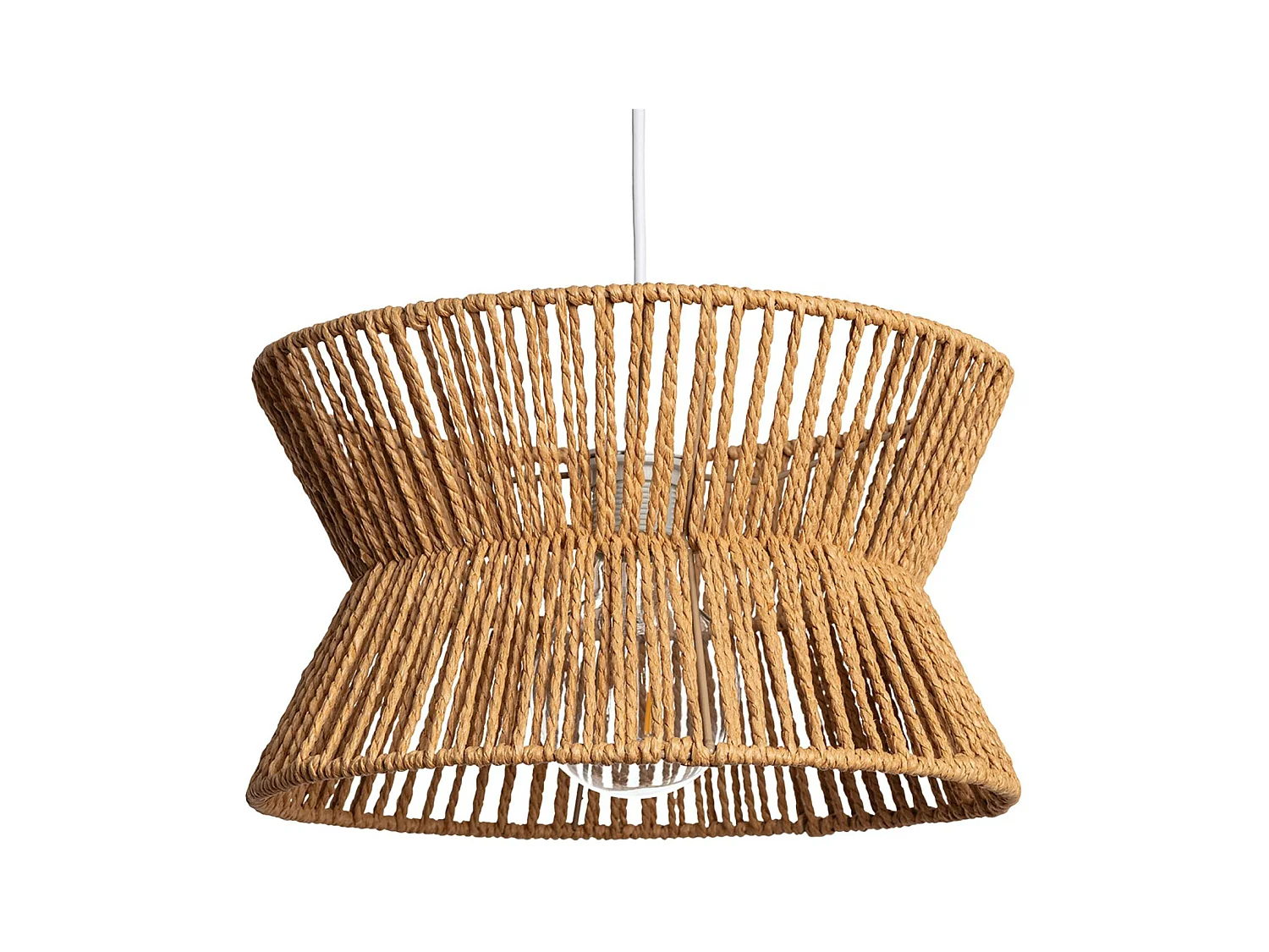 Suspension luminaire imitation rotin Maud naturel Ø 35cm