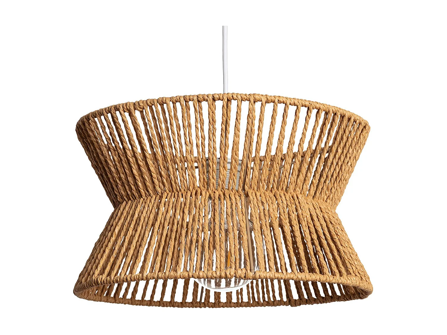 Lámpara colgante de techo con imitación ratán, 35cm natural