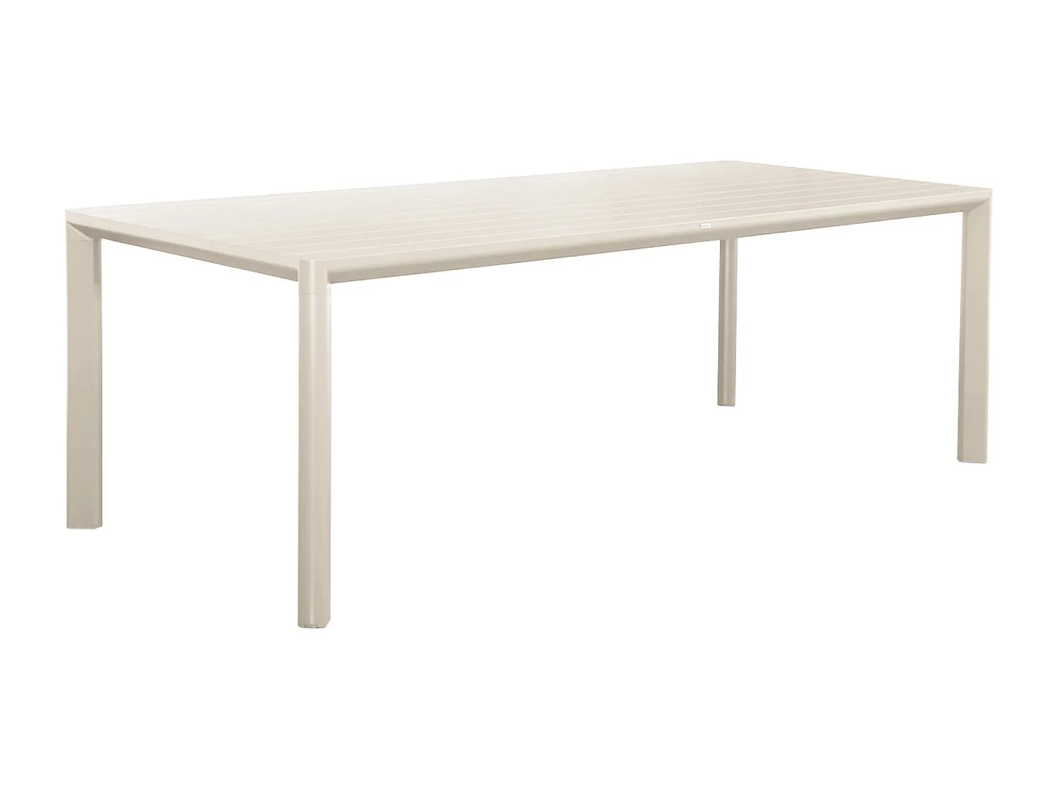 Mesa de jardín de aluminio con 1 banco y 4 sillones beige