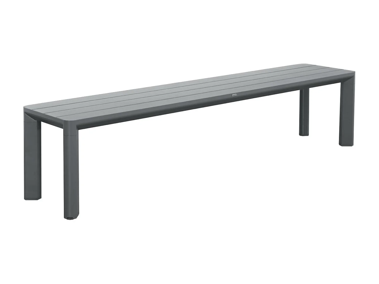 Mesa de jardín de aluminio con 1 banco y 4 sillones antracita