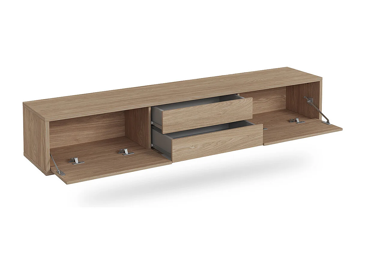 TV-meubel 2 deuren 2 laden 180 cm Idra Hout