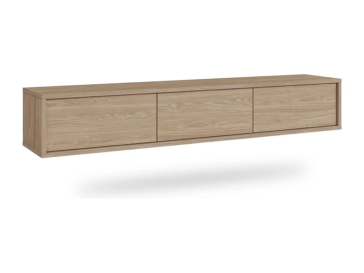 Meuble TV mural 3 portes 180 cm Idra Bois