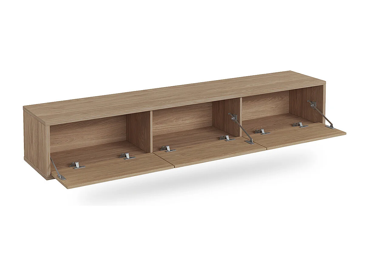 Meuble TV mural 3 portes 180 cm Idra Bois