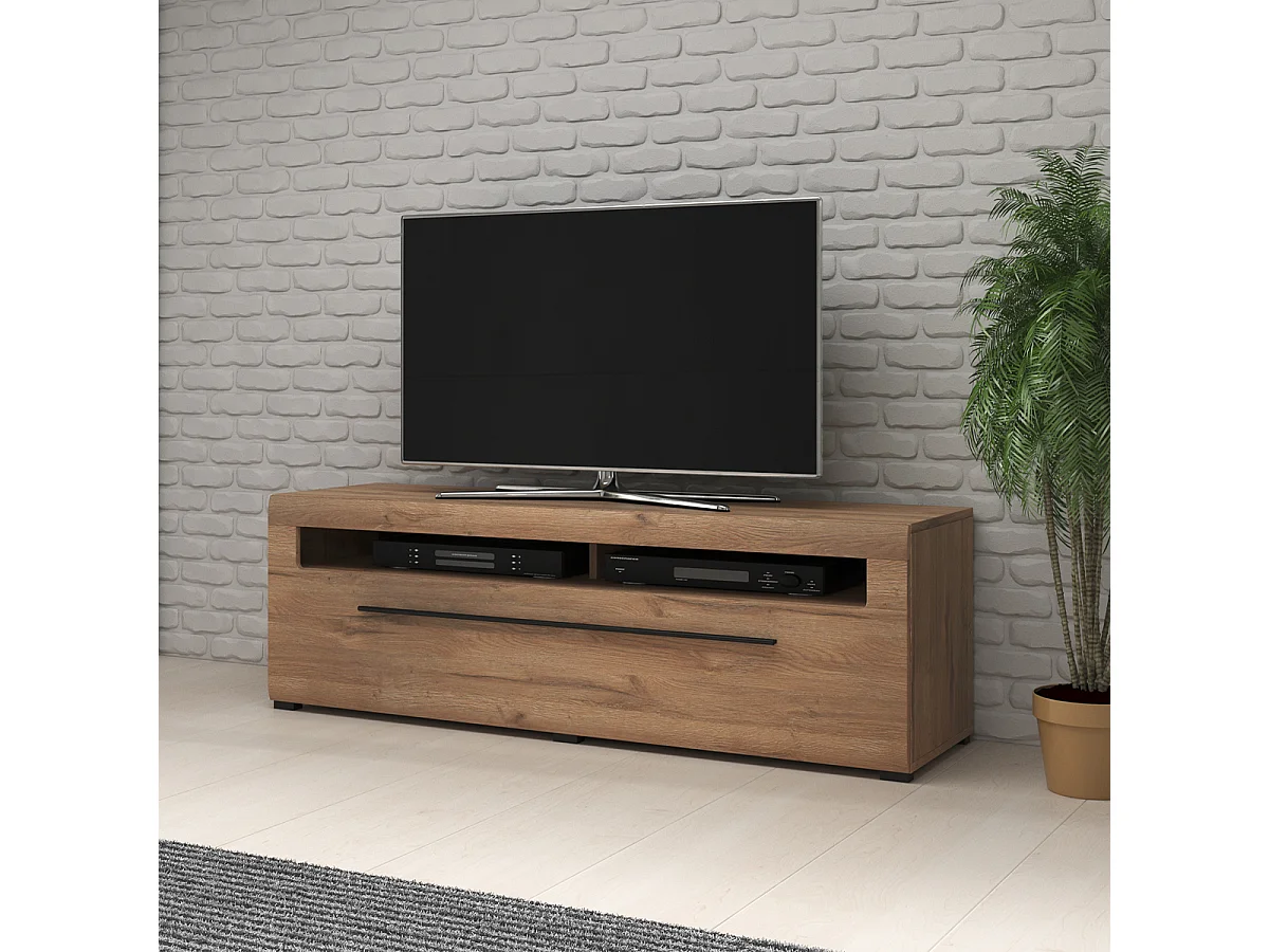 Meuble TV 1 tiroir 160 cm Louis Bois
