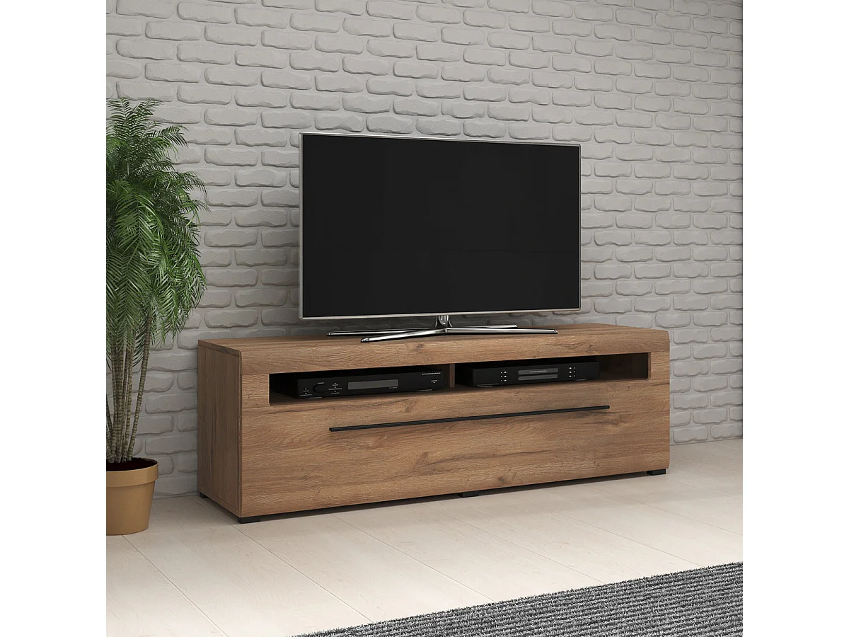 Meuble TV 1 tiroir 160 cm Louis Bois