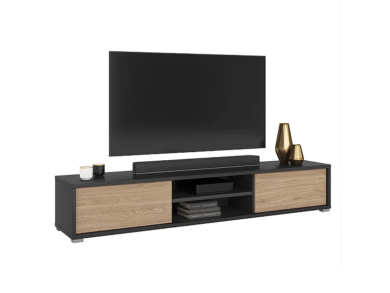 Idra Grijs en Hout 2-deurs 180 cm TV-meubel