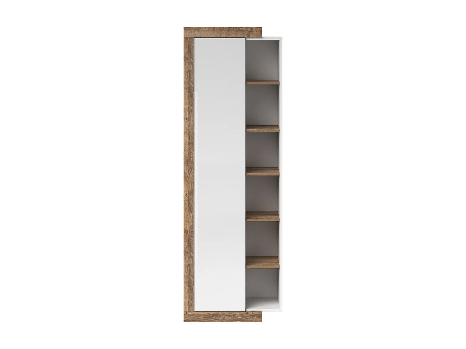 Azior 1-deurs kledingkast Wit en Hout