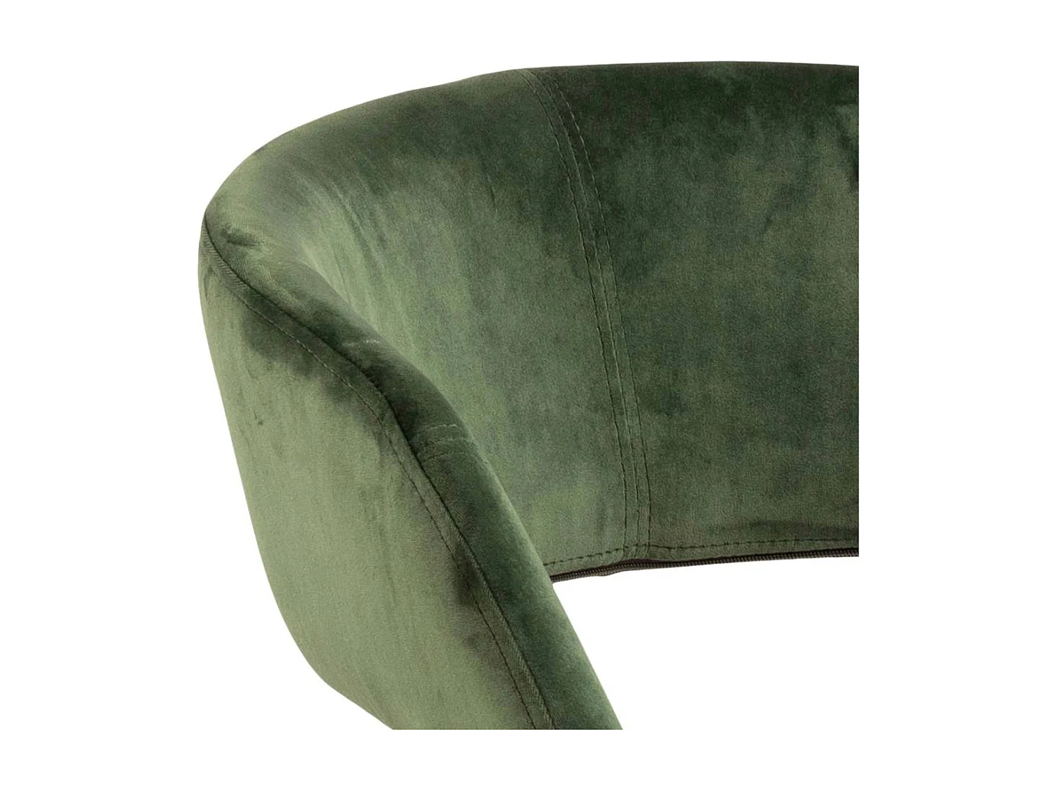 Chaise de bureau à roulettes en velours vert