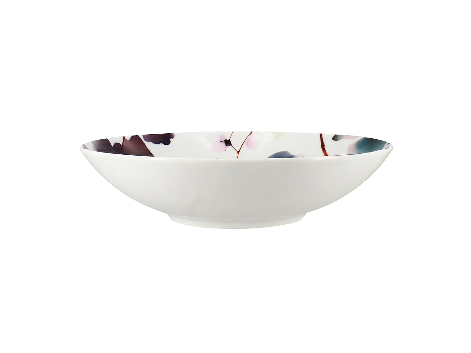 Novastyl - Lot 6 Assiettes Calottes Aquarelle 21cm En Porcelaine