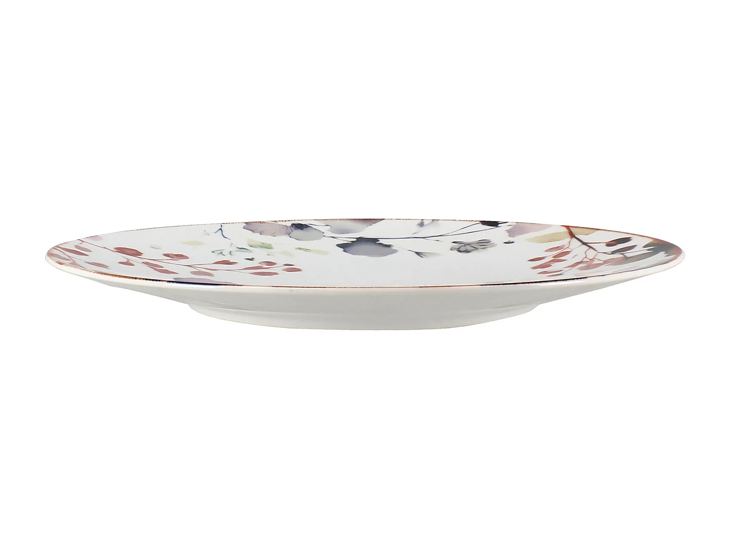 Novastyl - Lot 6 Assiettes Plates Aquarelle 27cm En Porcelaine