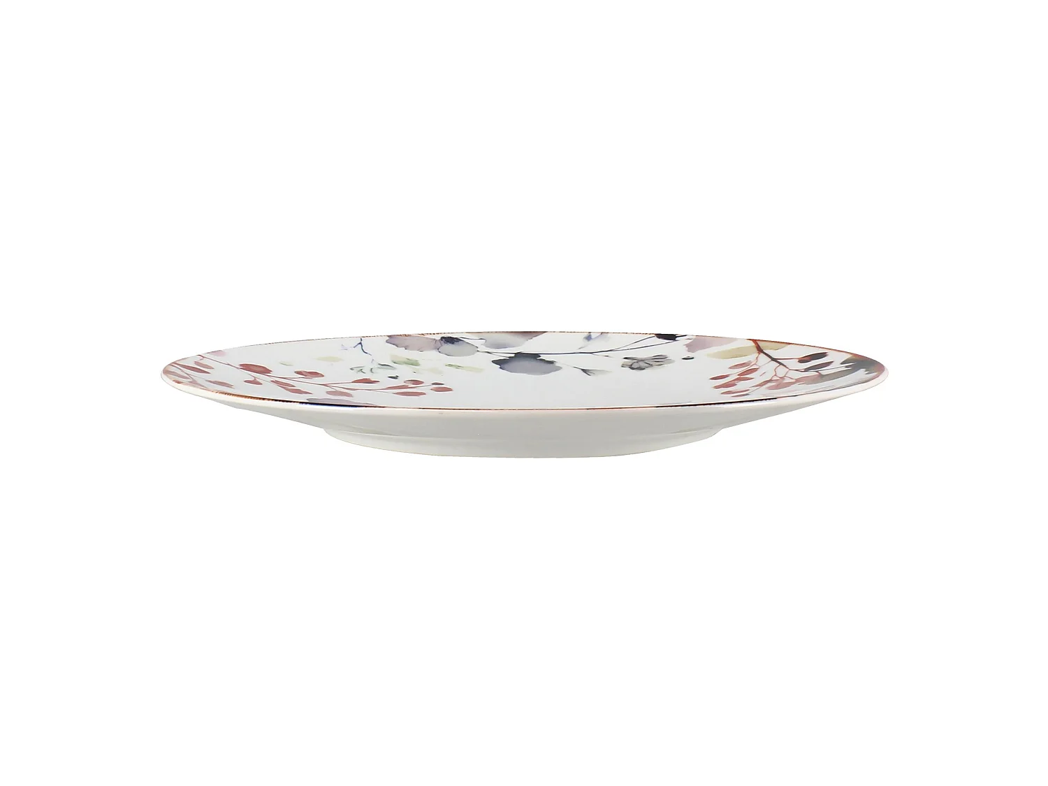 Novastyl - Lot 6 Assiettes Plates Aquarelle 27cm En Porcelaine