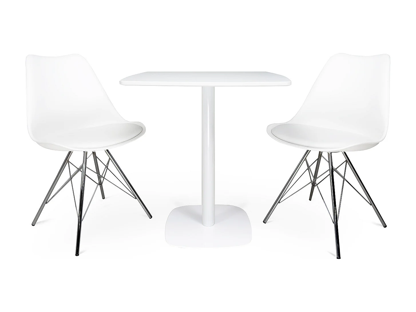 Tavolo quadrato 70×70 cm, tavolo da pranzo bianco mod. Thomas