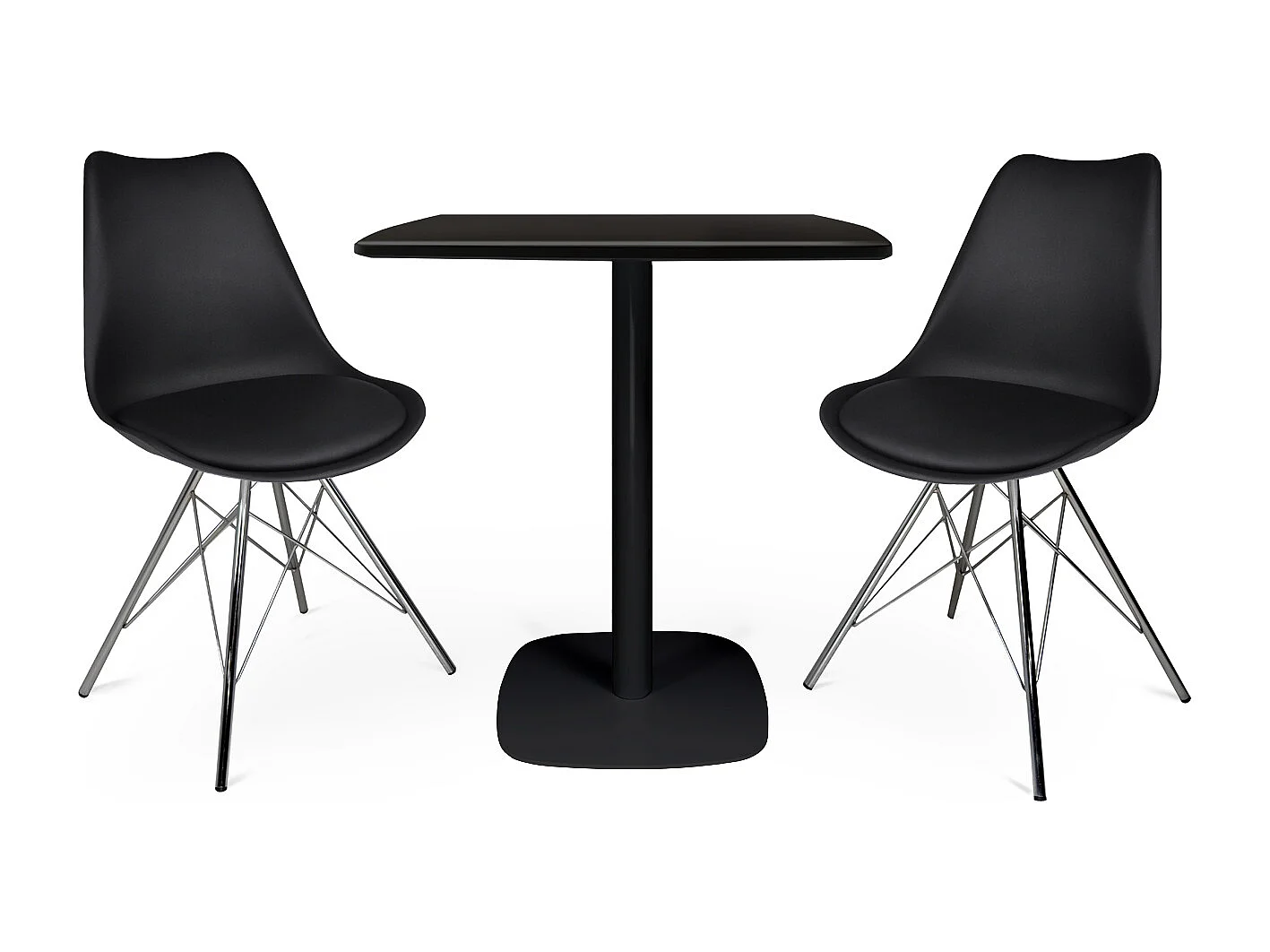 Tavolo quadrato 70×70 cm, tavolo da pranzo nero mod. Thomas