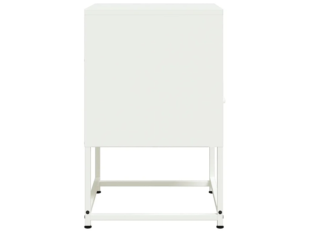 Comodino Bianco 36x39x60,5 cm in Acciaio