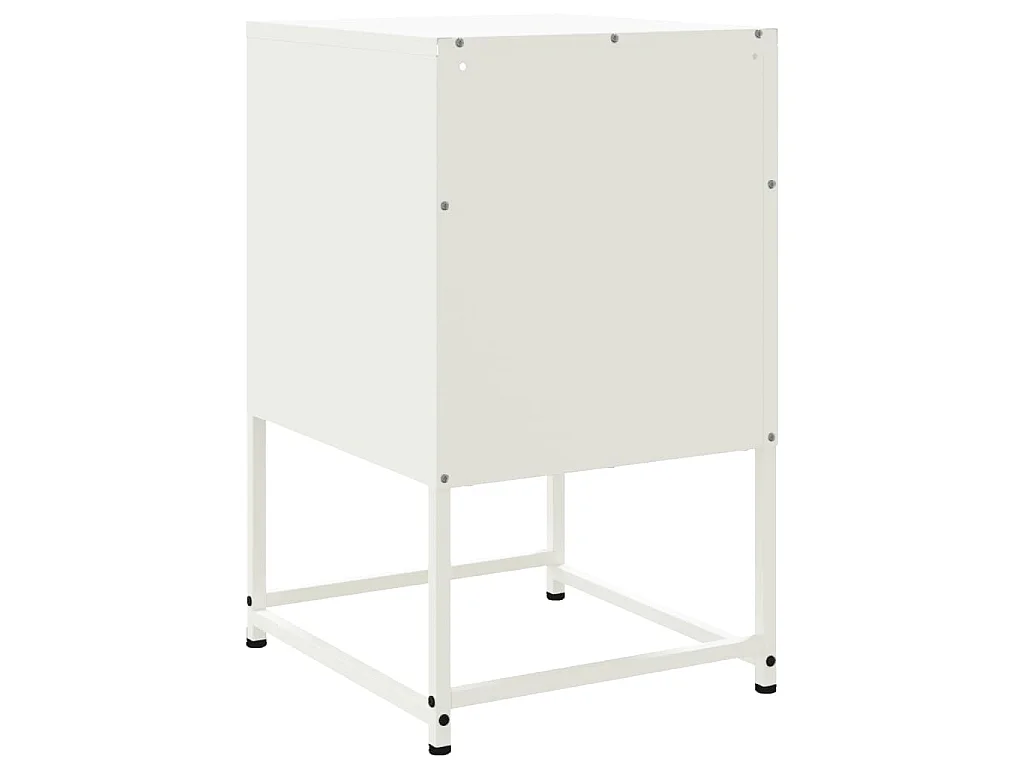 Comodino Bianco 36x39x60,5 cm in Acciaio