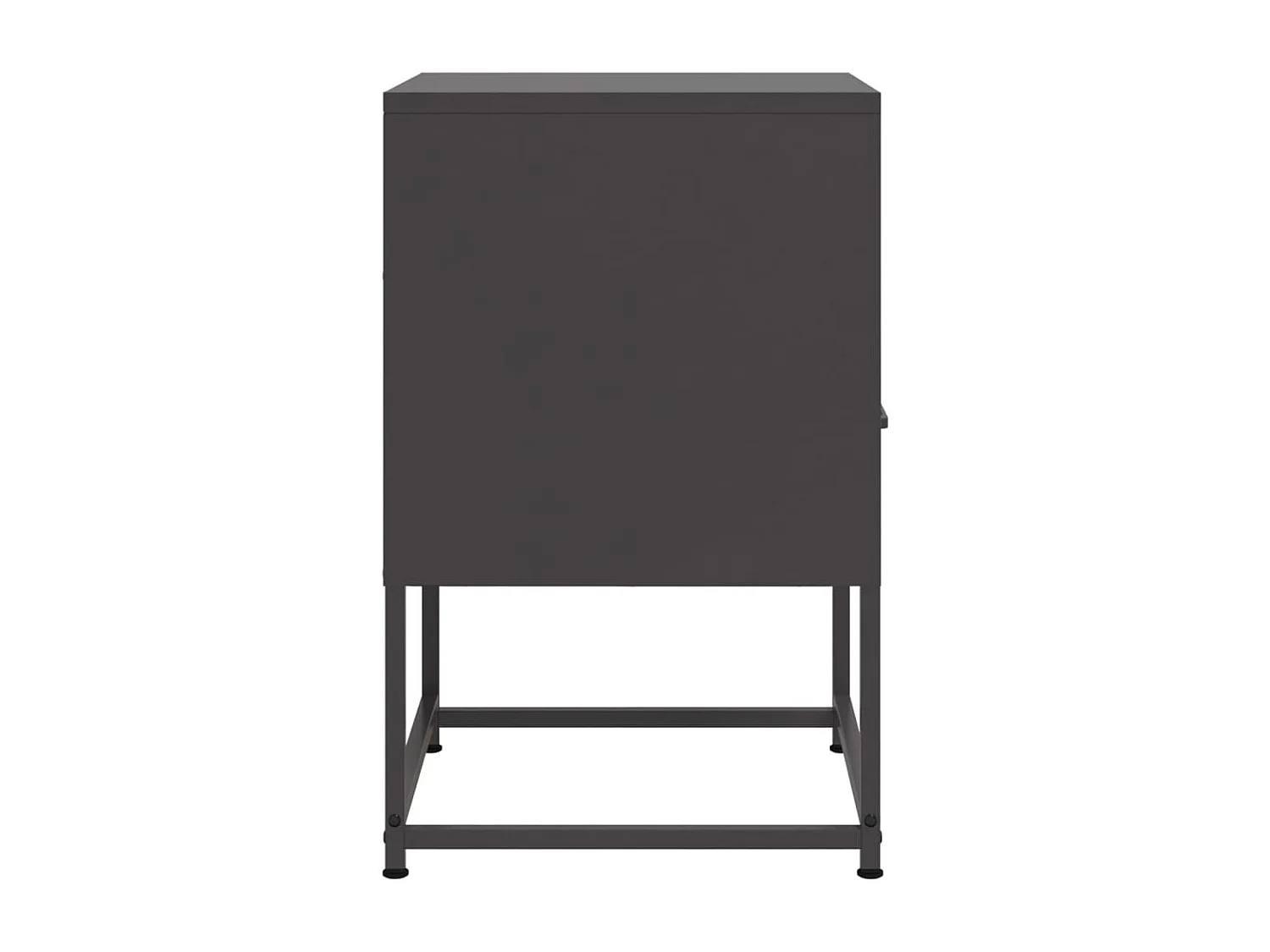 Comodino Nero 36x39x60,5 cm in Acciaio