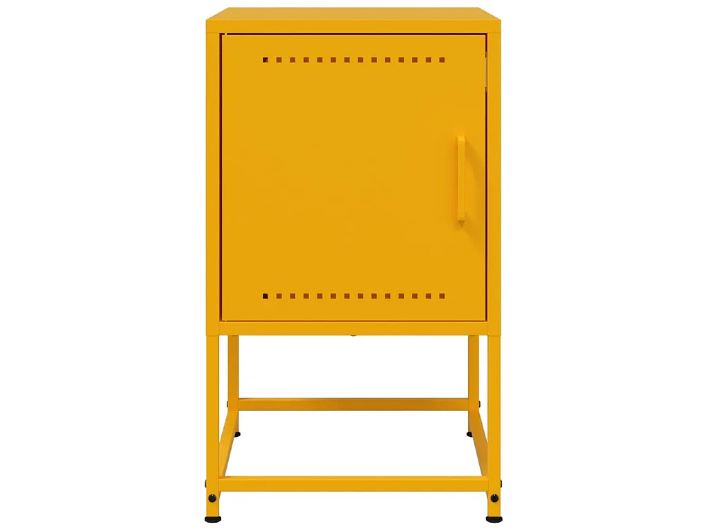 Comodino Giallo Senape 36x39x60,5 cm in Acciaio