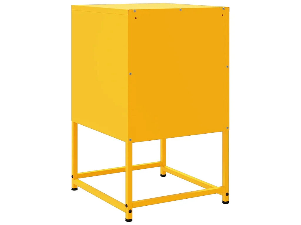 Comodino Giallo Senape 36x39x60,5 cm in Acciaio