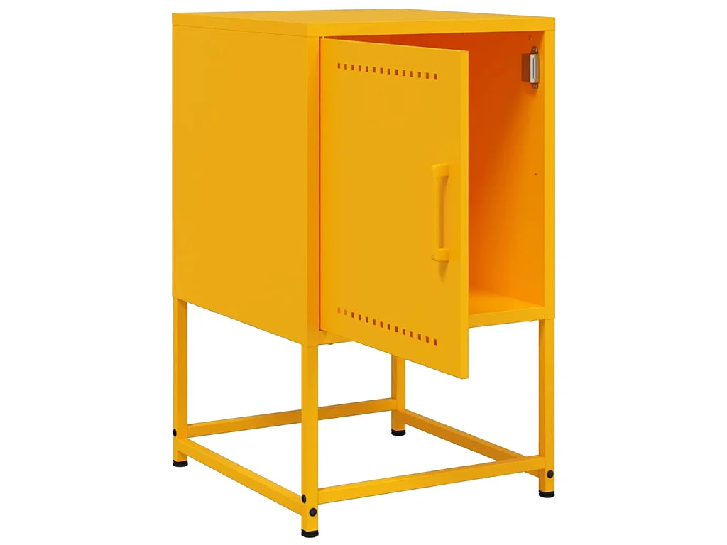 Comodino Giallo Senape 36x39x60,5 cm in Acciaio