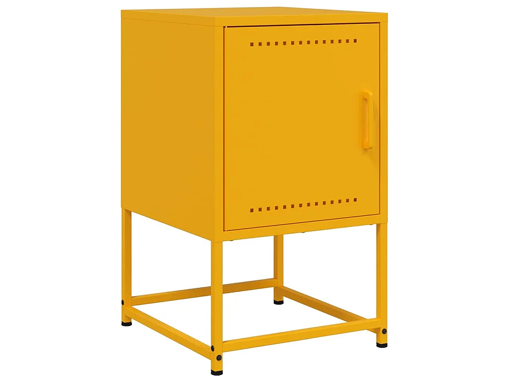 Comodino Giallo Senape 36x39x60,5 cm in Acciaio