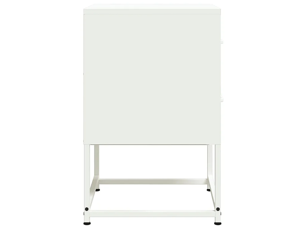 Comodino Bianco 36x39x60,5 cm in Acciaio