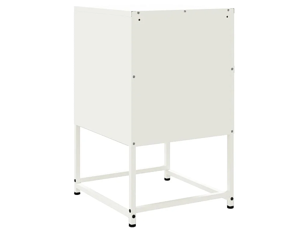Comodino Bianco 36x39x60,5 cm in Acciaio