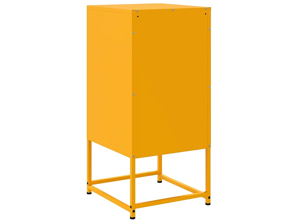 Comodino Giallo Senape 36x39x78 cm in Acciaio
