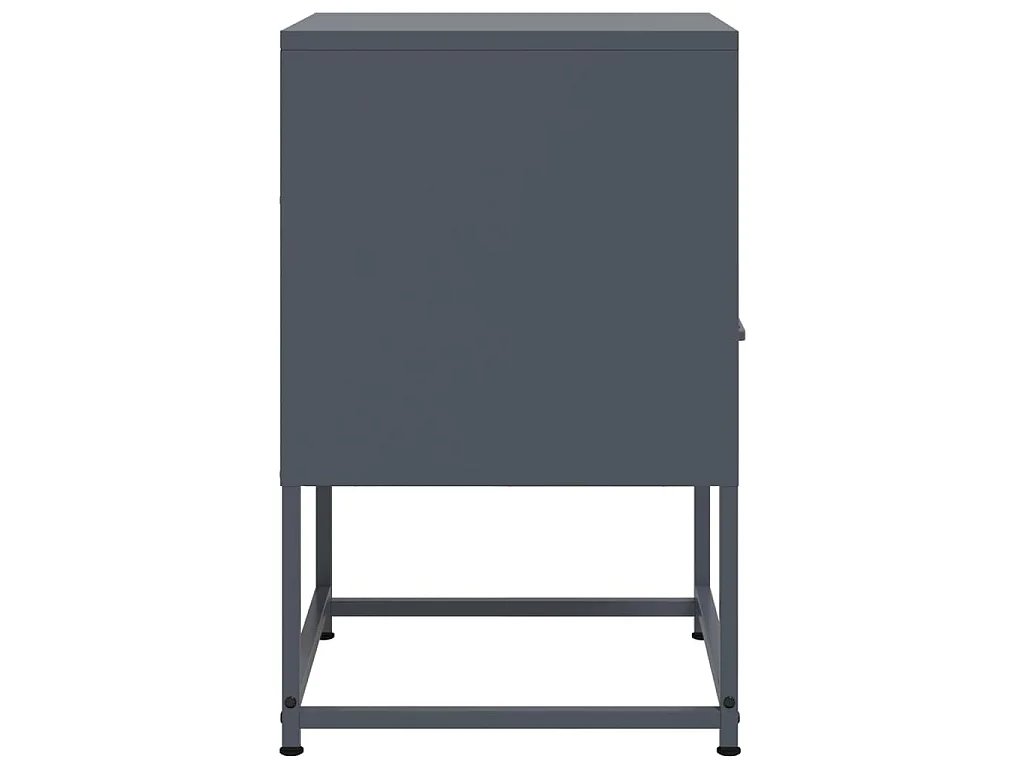 Table de chevet anthracite 36x39x60,5 cm acier