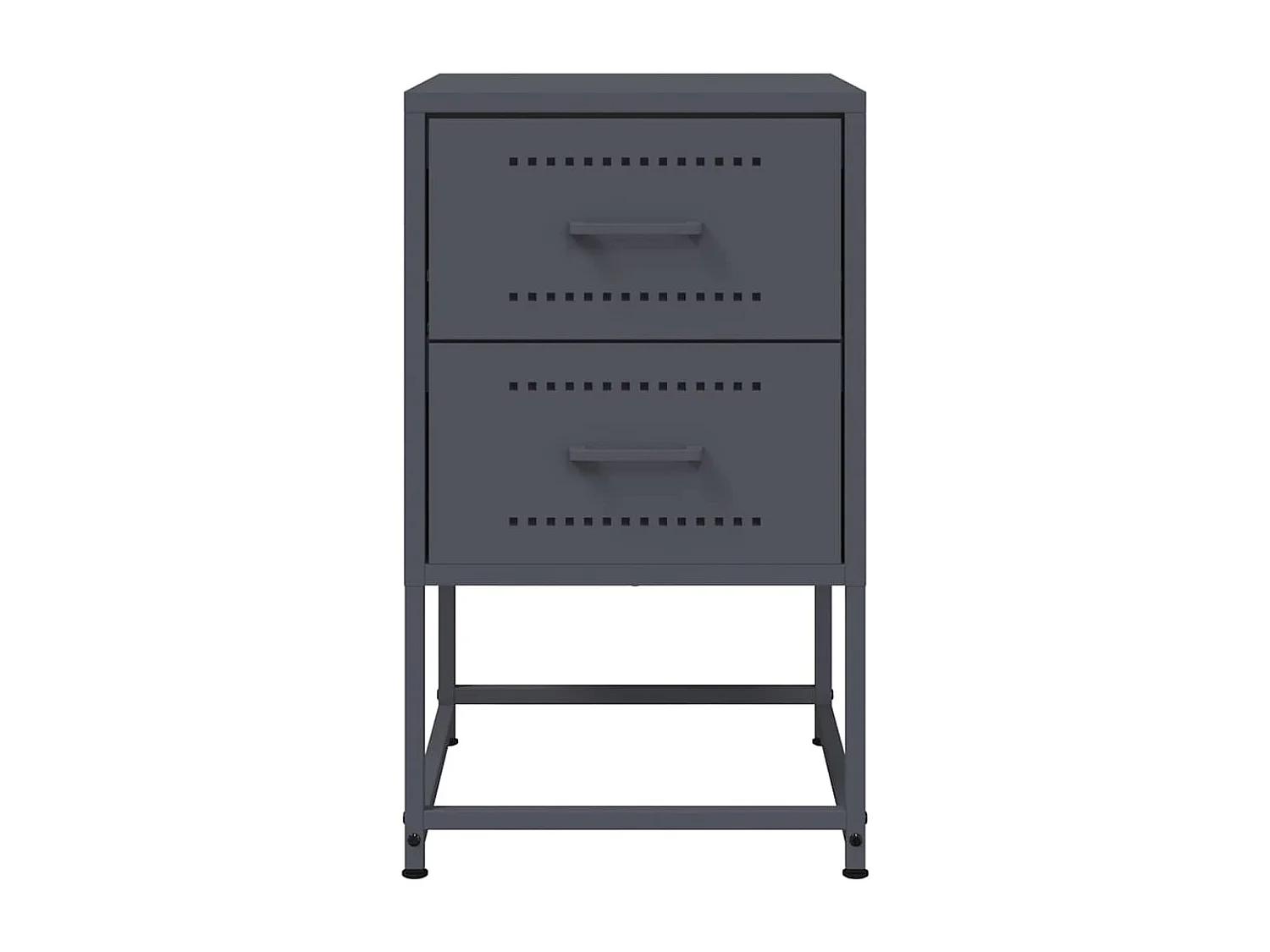 Comodino Antracite 36x39x60,5 cm in Acciaio