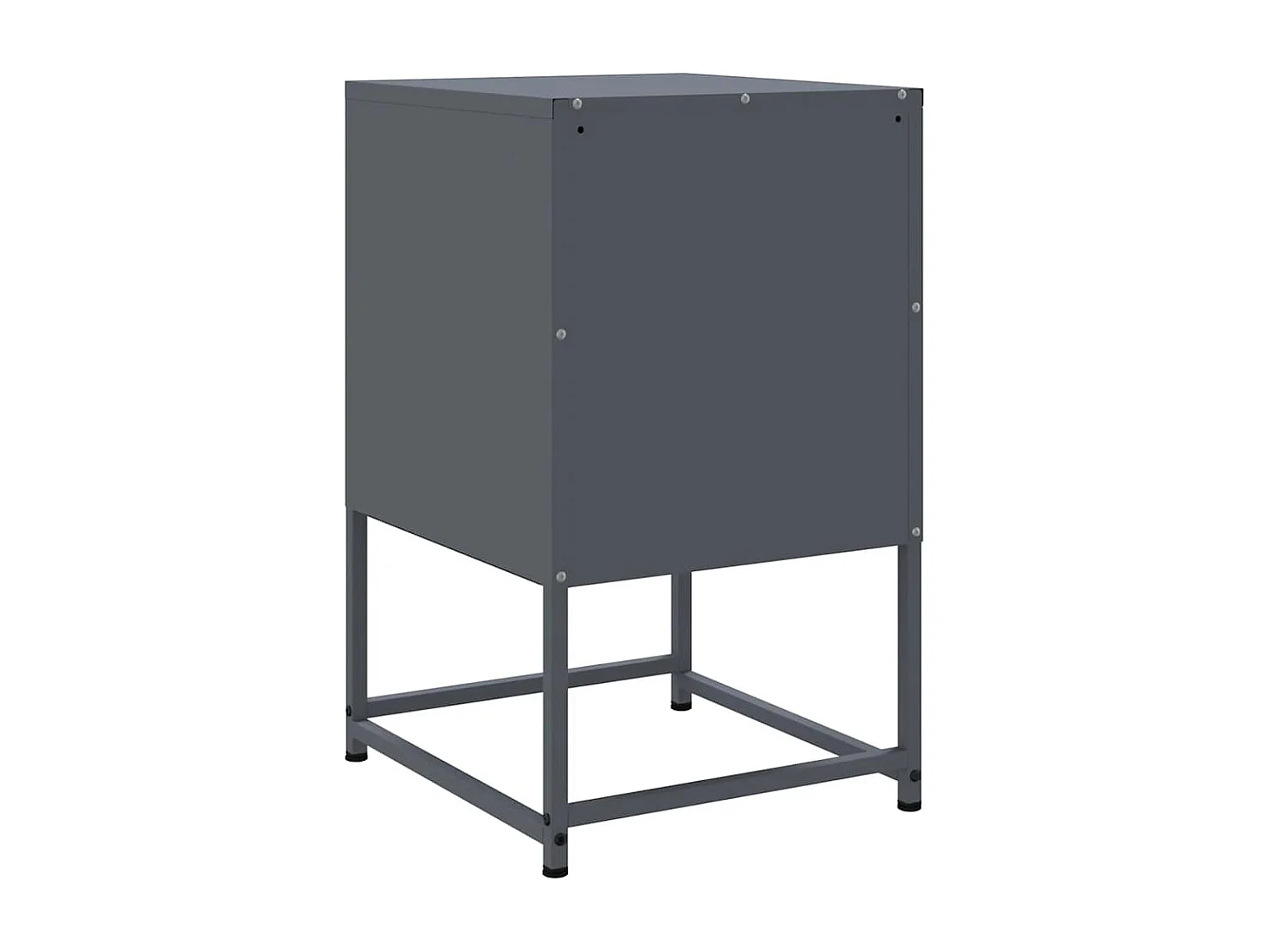Comodino Antracite 36x39x60,5 cm in Acciaio