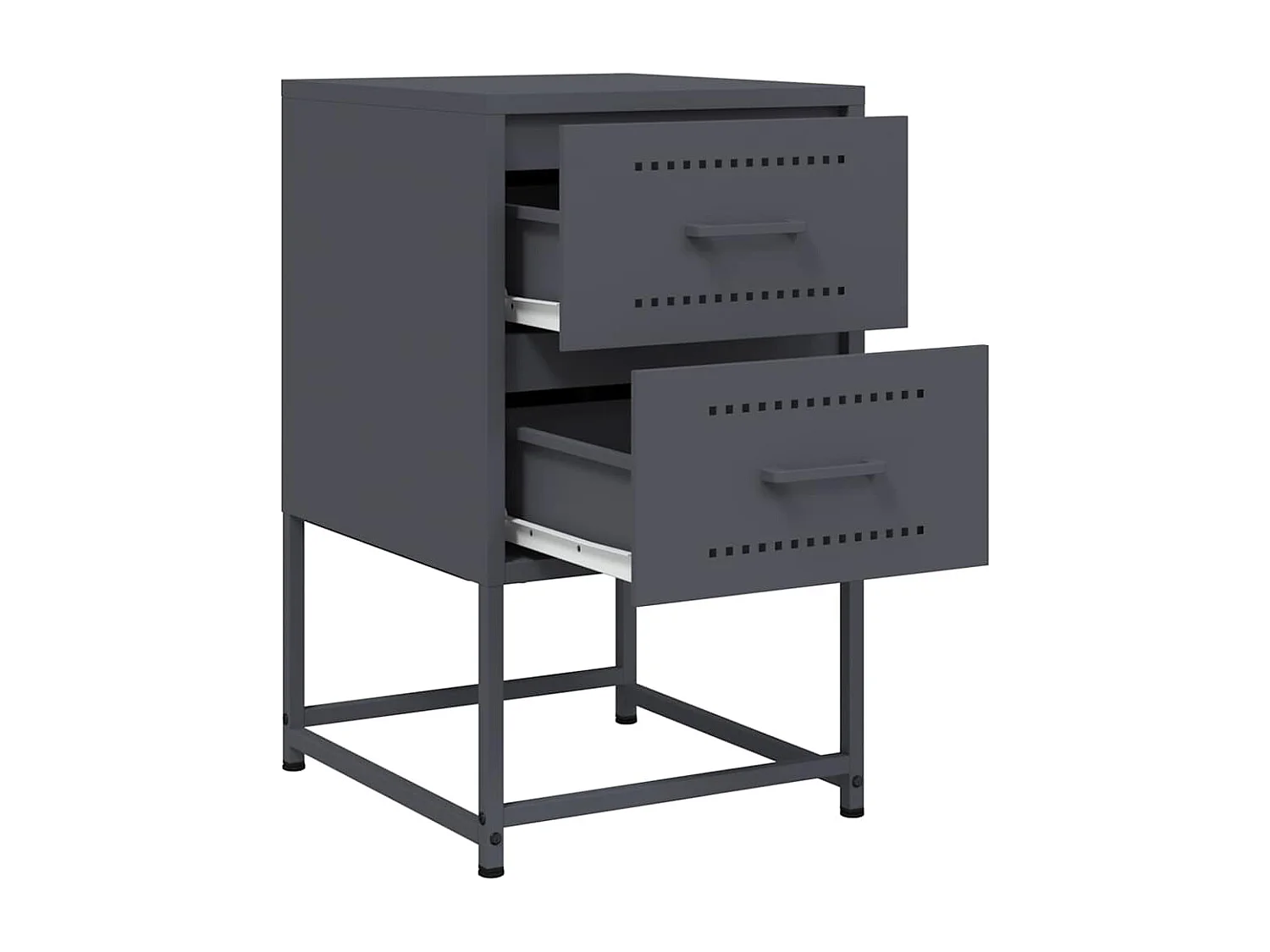 Comodino Antracite 36x39x60,5 cm in Acciaio