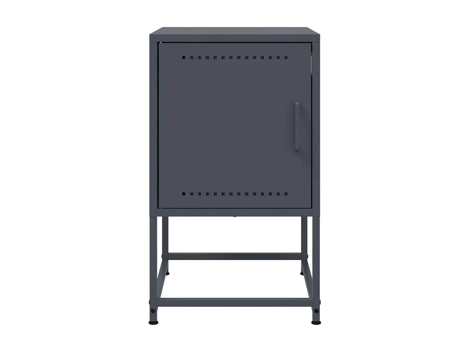 Comodino Antracite 36x39x60,5 cm in Acciaio