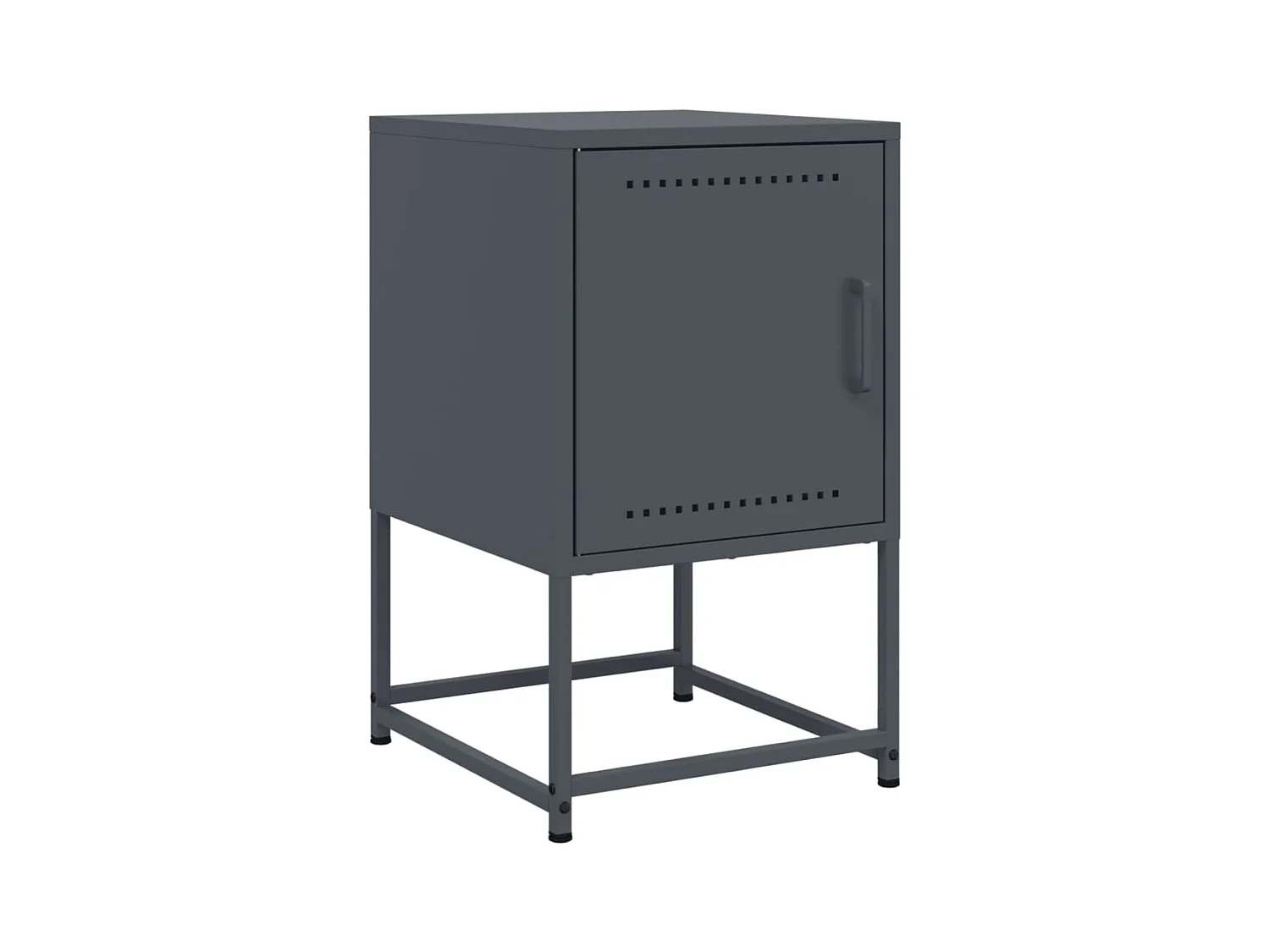 Table de chevet anthracite 36x39x60,5 cm acier