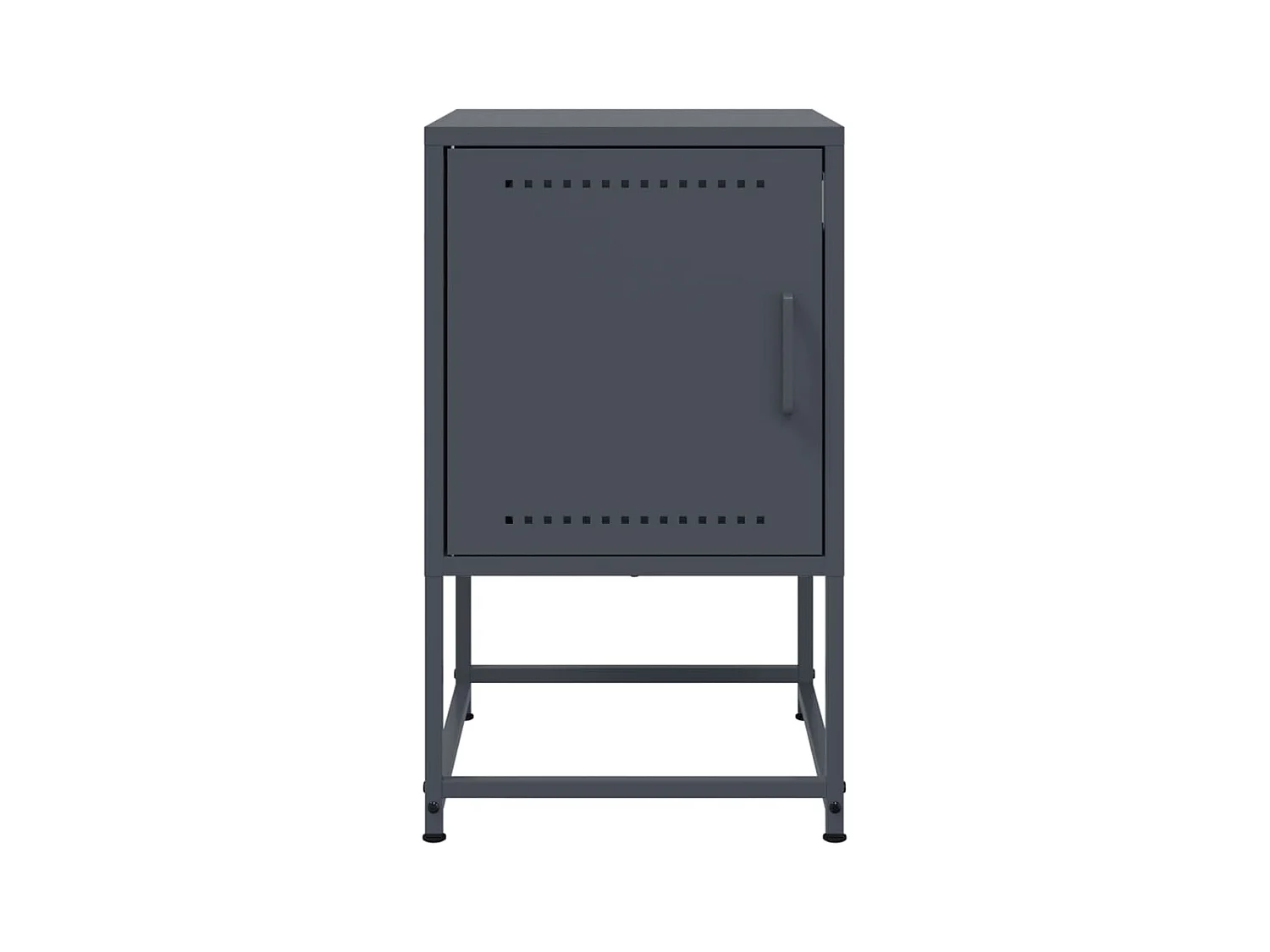Table de chevet anthracite 36x39x60,5 cm acier