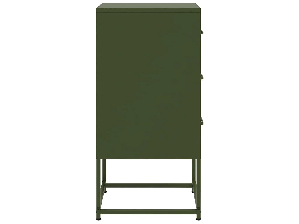 Mesa de cabeceira 36x39x78 cm aço verde-azeitona