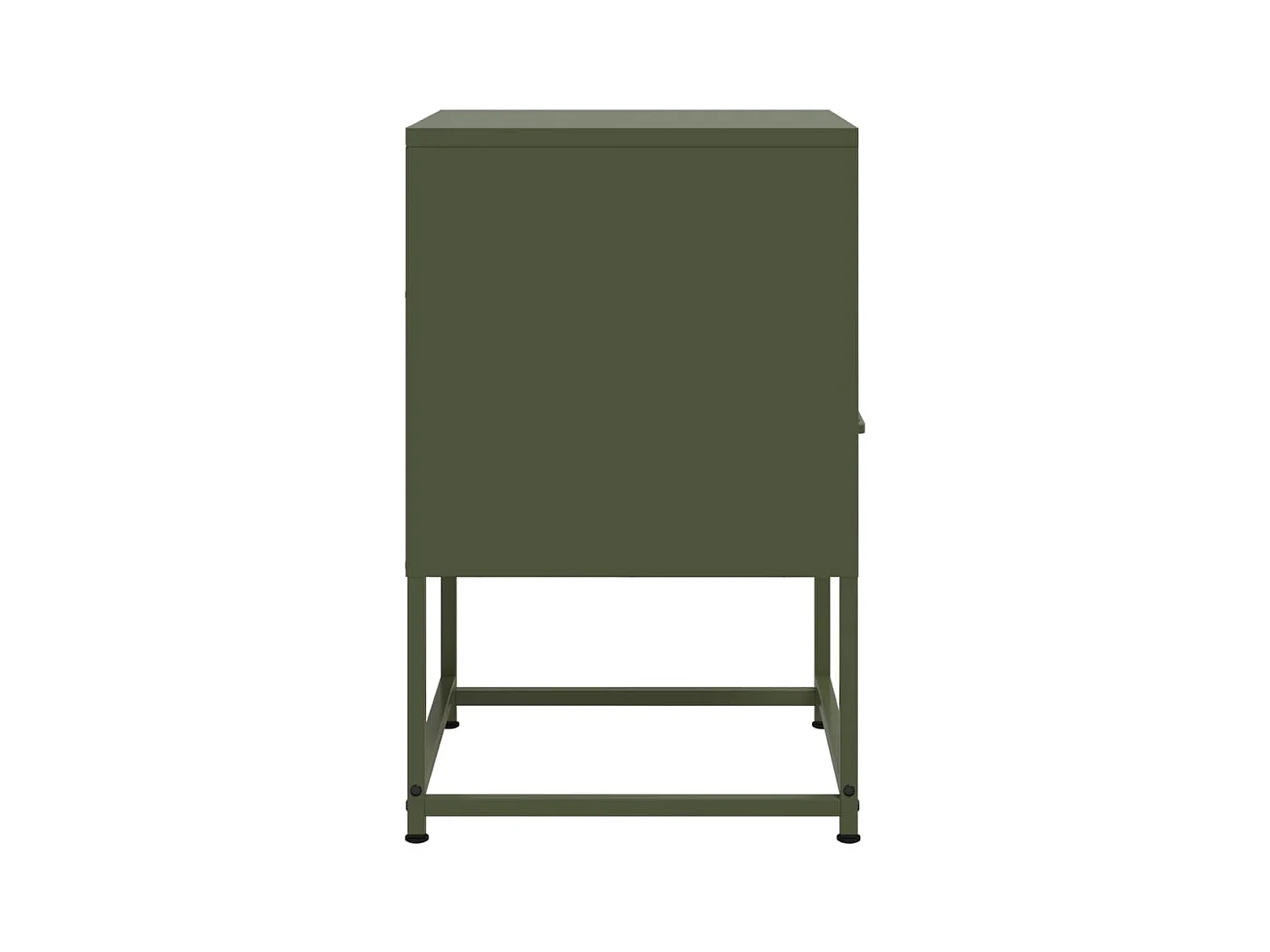 Nachtkastje 36x39x60,5 cm staal olijfgroen
