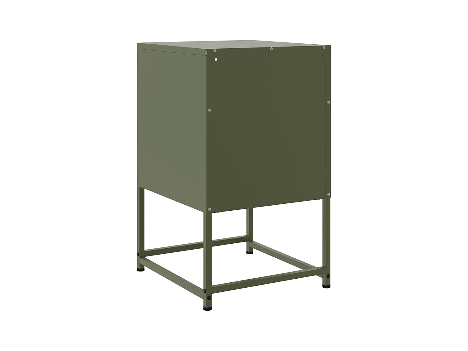 Nachtkastje 36x39x60,5 cm staal olijfgroen