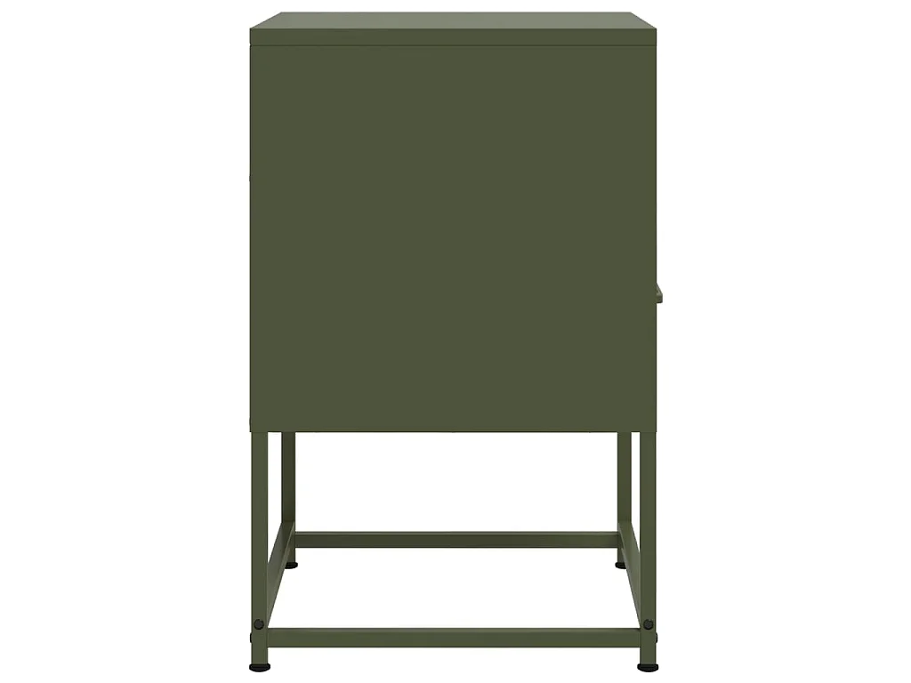 Comodino Verde Oliva 36x39x60,5 cm in Acciaio