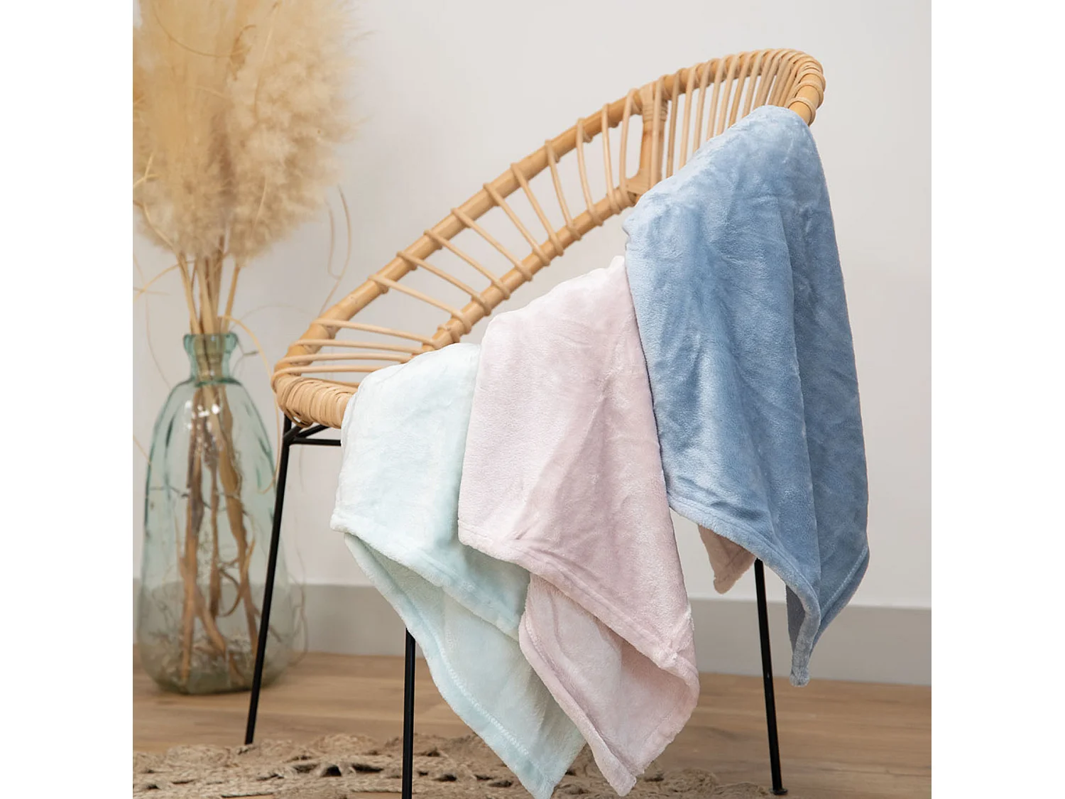 DOUX NID Couverture MICRODOUX 75x100 cm Lilas