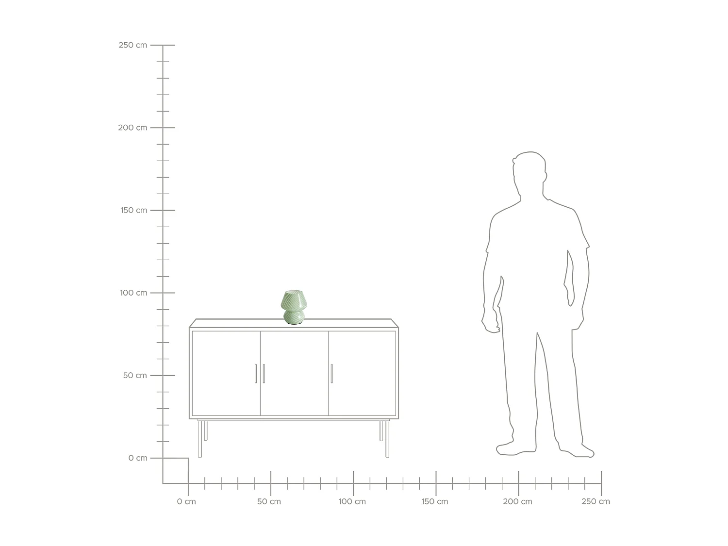 Lampe à poser LOBO Verre Vert