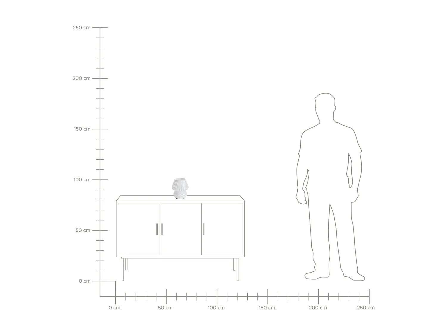 Lámpara de mesa LOBO Vidrio Blanco