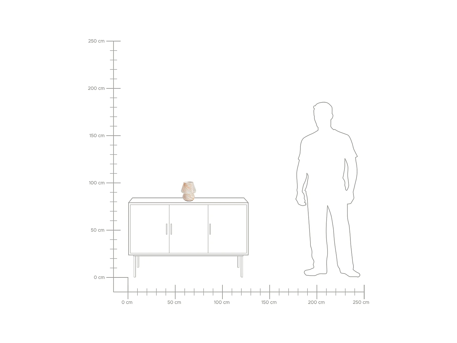 Lampe à poser LOBO Verre Marbre beige