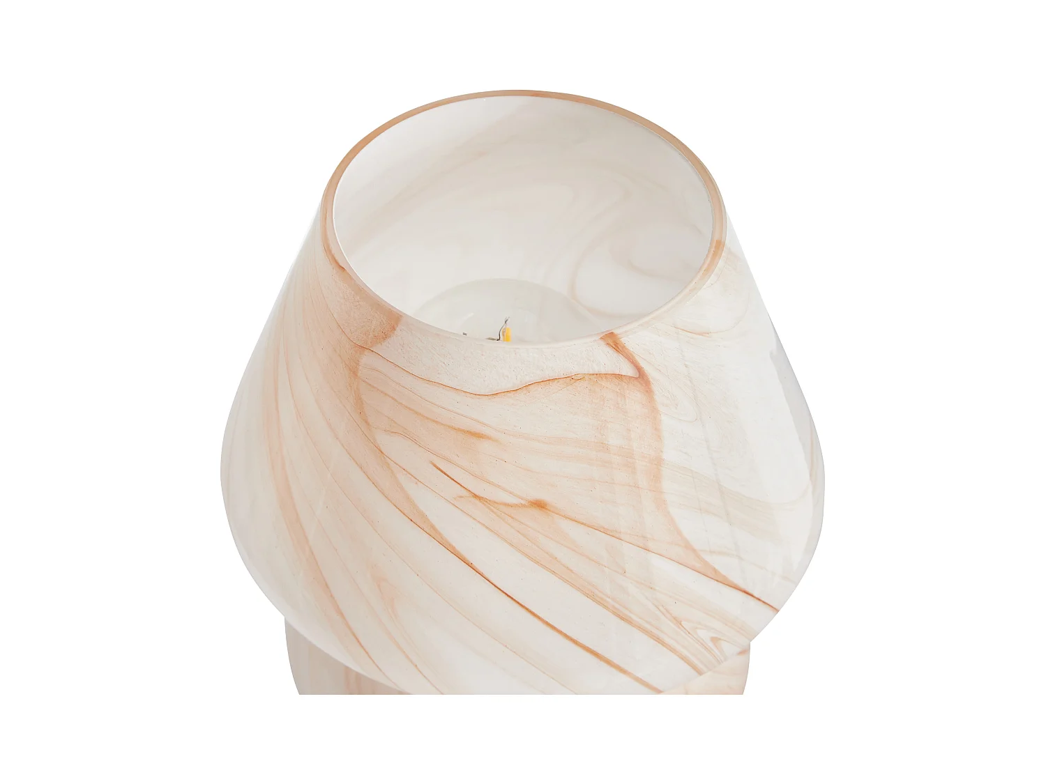 Lampe à poser LOBO Verre Marbre beige