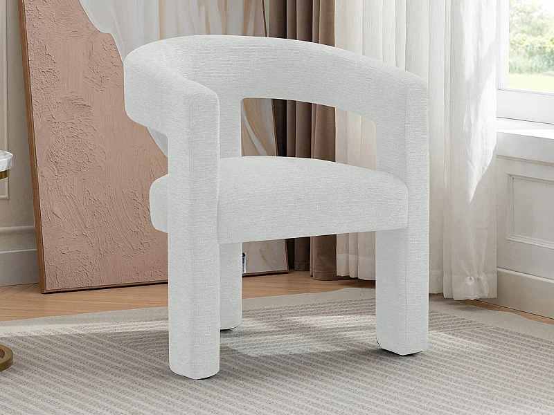 Poltrona in Tessuto testurizzato Bianco - FAVINA