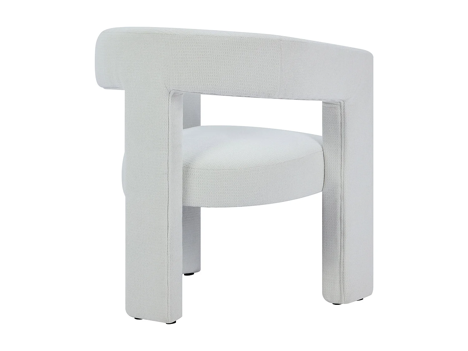 Fauteuil en tissu texturé blanc FAVINA