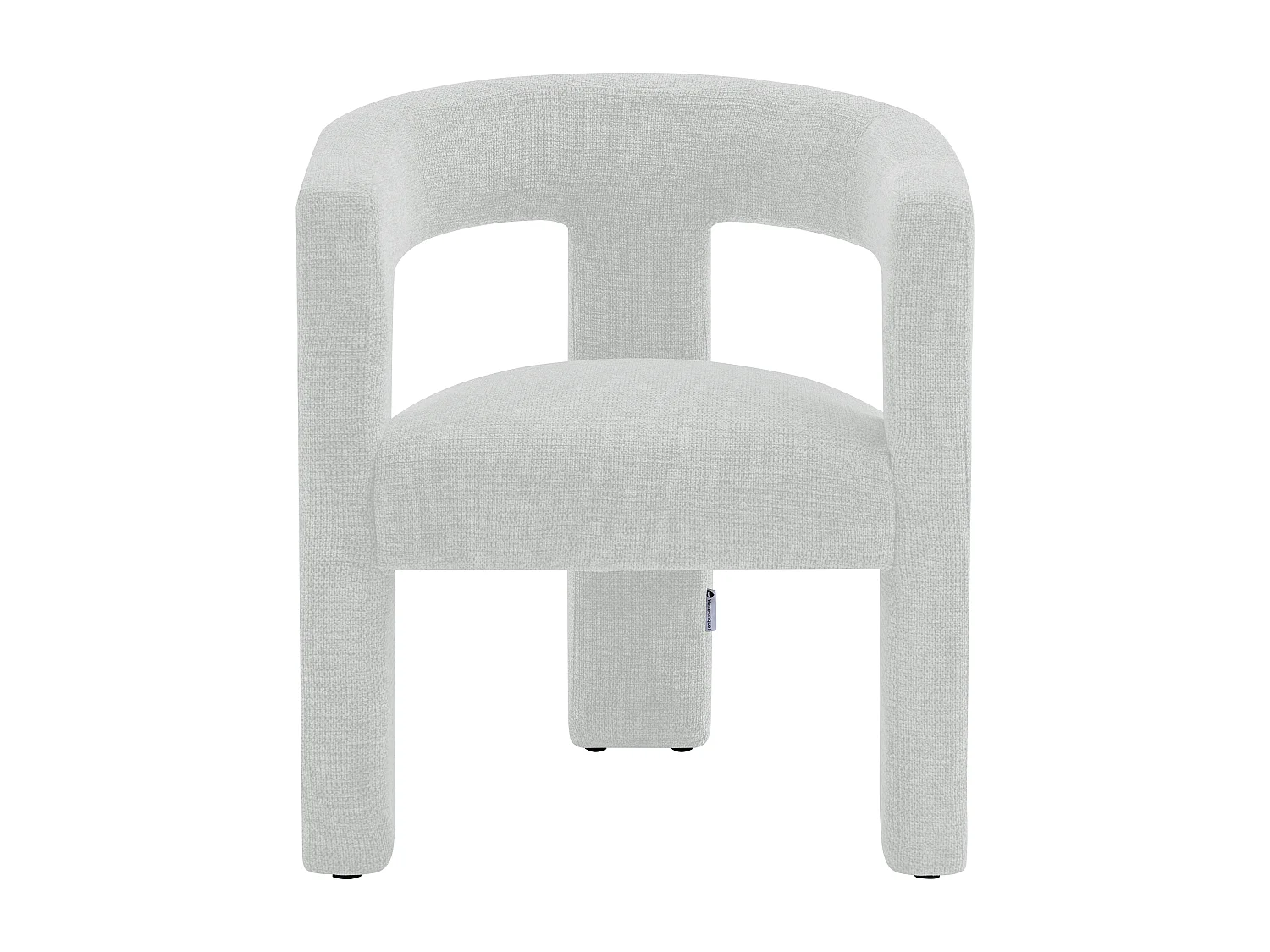 Fauteuil en tissu texturé blanc FAVINA